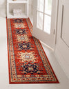 Tabriz Tapestries Collection Area Rug - Azerbaijan (Terracotta) Runner Terracotta  lifestyle 20