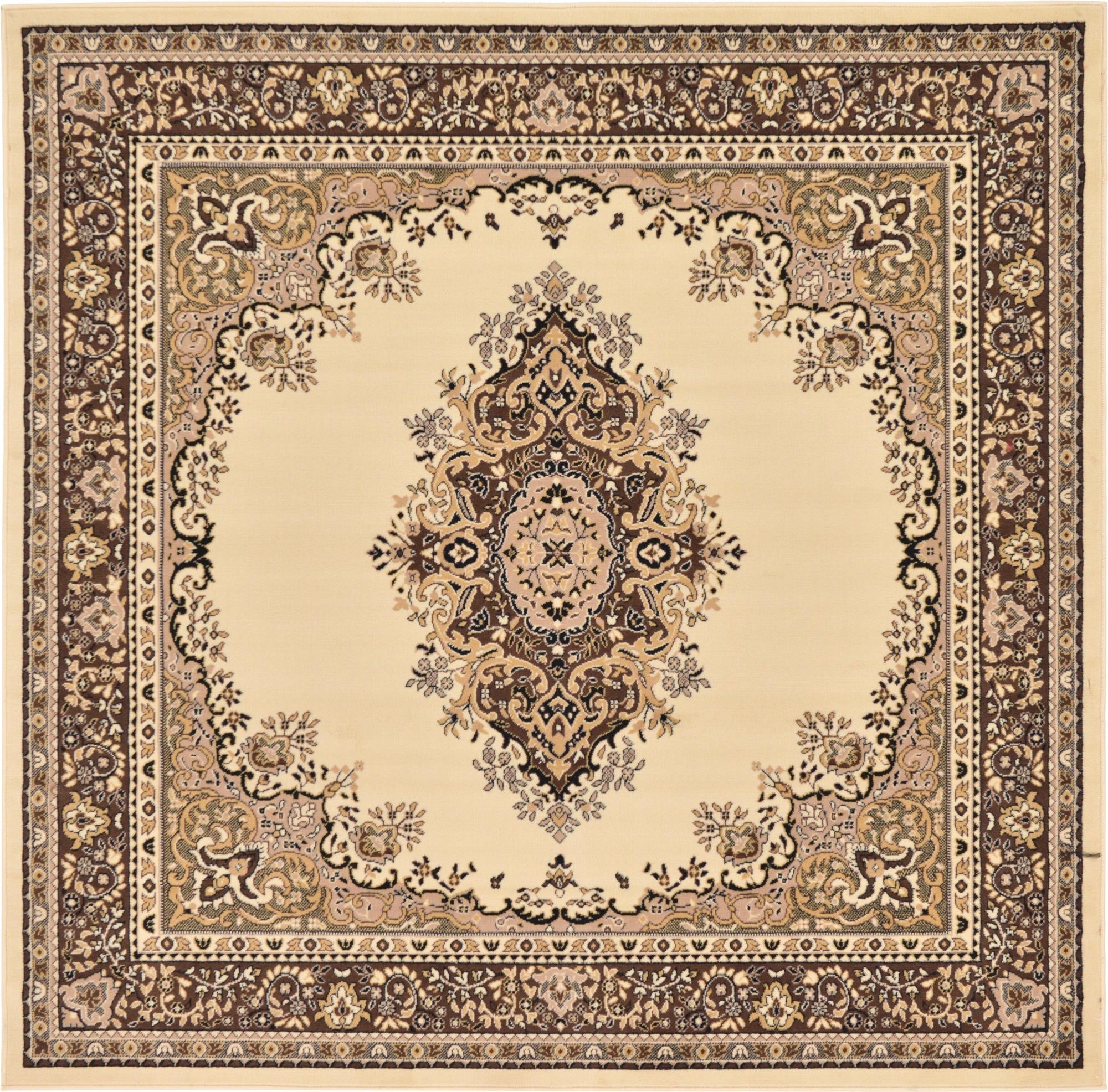 Tabriz Tapestry Collection Area Rug - Azerbaijan (Ivory)