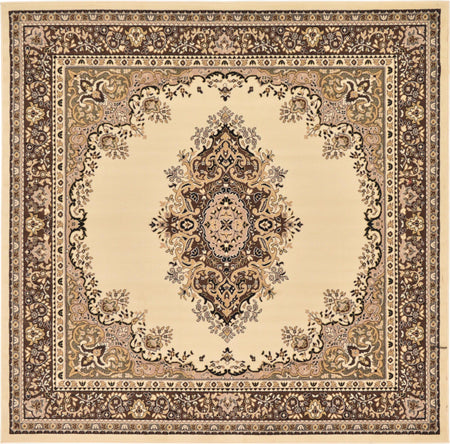 Tabriz Tapestry Collection Area Rug - Azerbaijan (Ivory)