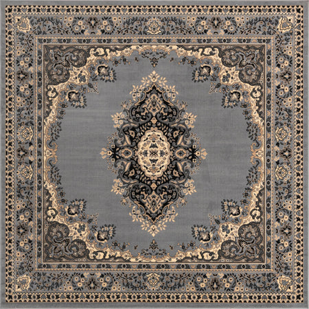 Tabriz Tapestry Collection Area Rug - Azerbaijan (Gray)