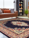 Tabriz Tapestry Collection Area Rug - Azerbaijan (Navy Blue) Square Navy Blue  lifestyle 31