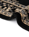 Tabriz Tapestry Collection Area Rug - Azerbaijan (Black) Rectangle Black  lifestyle 10