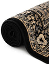 Tabriz Tapestry Collection Area Rug - Azerbaijan (Black) Rectangle Black  lifestyle 12