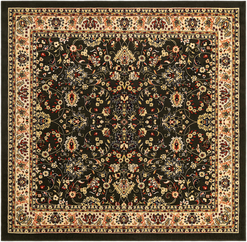 Isfahan Elegance Collection Area Rug - Naghsh-e Jahan (Green) Square Green  lifestyle 19