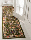 Isfahan Elegance Collection Area Rug - Naghsh-e Jahan (Green) Runner Green  lifestyle 22