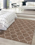 Seaside Lattice Collection Area Rug - Arbor (Brown)