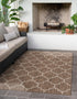 Seaside Lattice Collection Area Rug - Arbor (Brown)