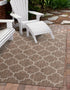 Seaside Lattice Collection Area Rug - Arbor (Brown)