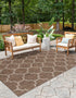 Seaside Lattice Collection Area Rug - Arbor (Brown)