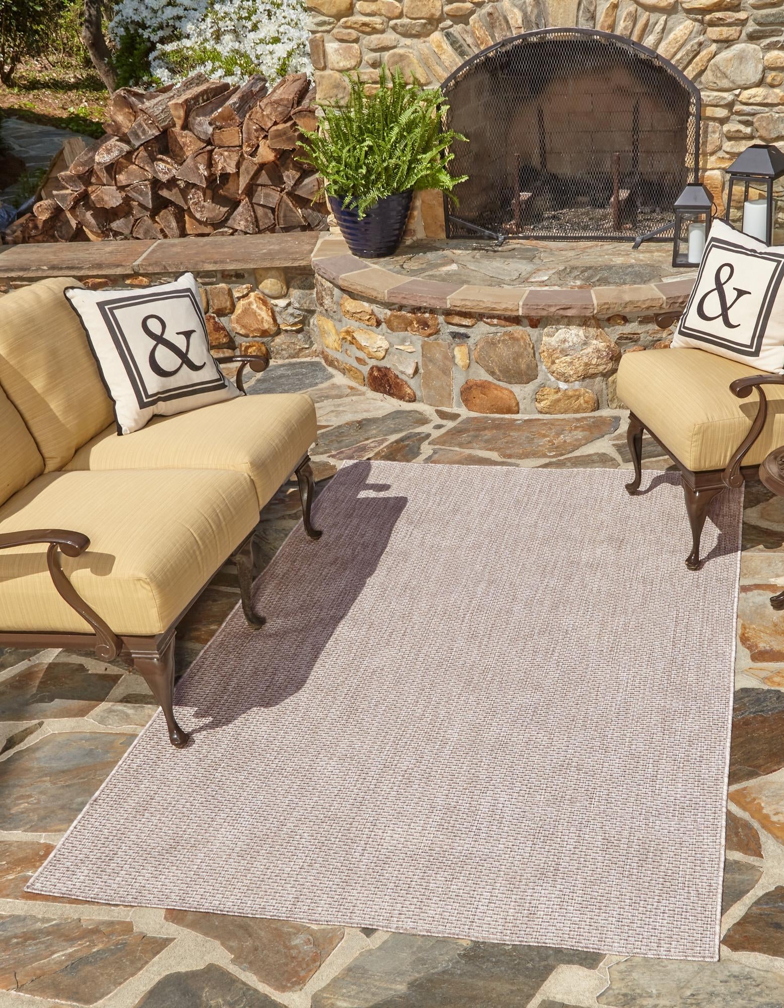 Seaside Serenity Collection Area Rug - Veranda (Beige)