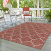 Garden Lattice Oasis Collection Area Rug - Arbor (Rust Red) Rectangle Rust Red  lifestyle 26