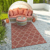 Garden Lattice Oasis Collection Area Rug - Arbor (Rust Red) Rectangle Rust Red  lifestyle 27