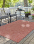 Seaside Serenity Collection Area Rug - Veranda (Rust Red)