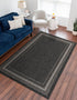 Terrace Fringe Collection Area Rug - Veranda (Black)