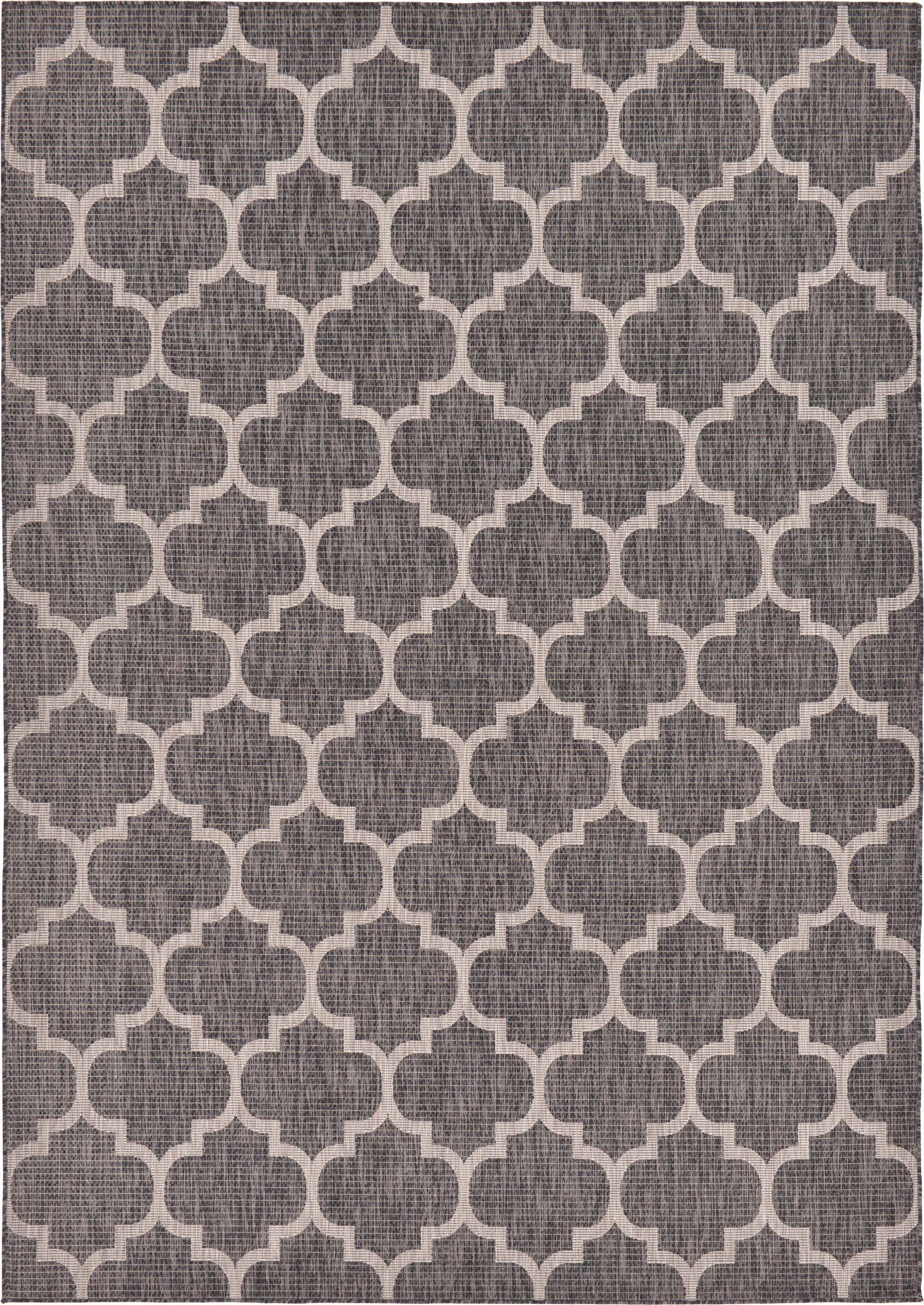 Seaside Lattice Collection Area Rug - Arbor (Black)