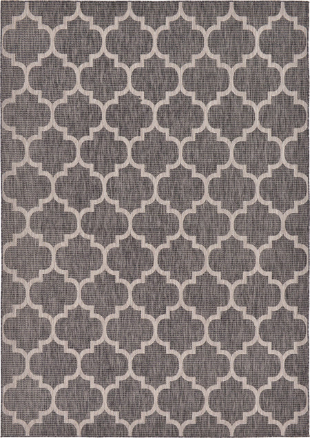 Seaside Lattice Collection Area Rug - Arbor (Black)