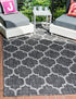 Seaside Lattice Collection Area Rug - Arbor (Black)