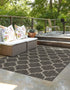 Seaside Lattice Collection Area Rug - Arbor (Black)