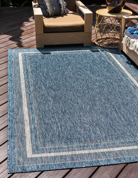 Terrace Fringe Collection Area Rug - Veranda (Blue)