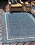 Terrace Fringe Collection Area Rug - Veranda (Blue)