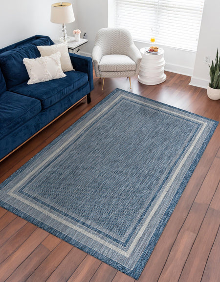 Terrace Fringe Collection Area Rug - Veranda (Blue)