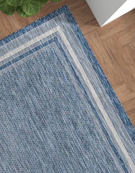 Terrace Fringe Collection Area Rug - Veranda (Blue)