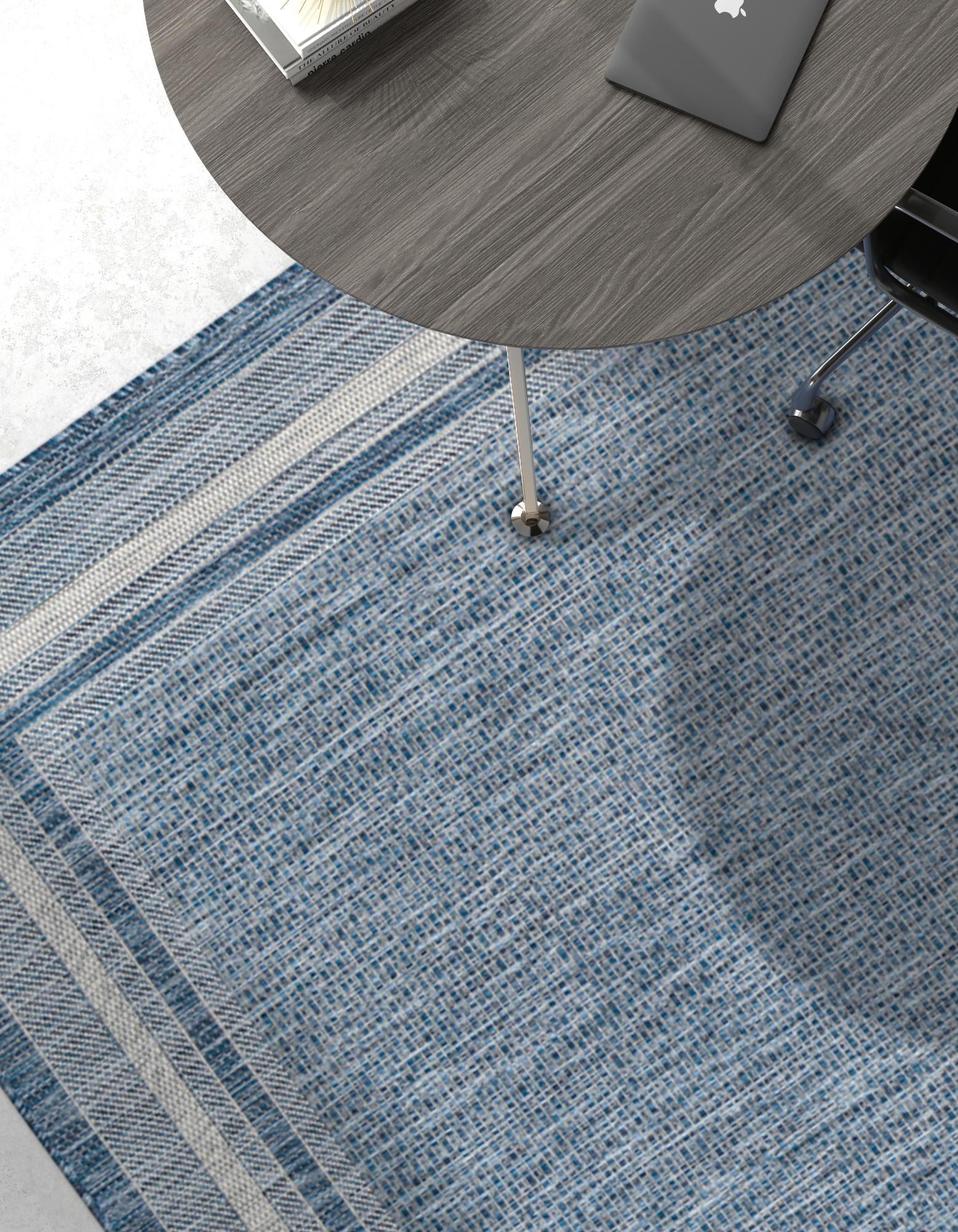 Terrace Fringe Collection Area Rug - Veranda (Blue)