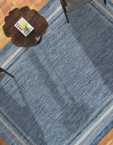 Terrace Fringe Collection Area Rug - Veranda (Blue)