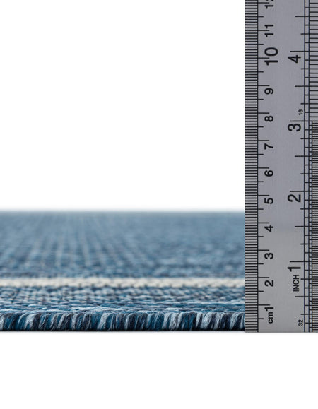 Terrace Fringe Collection Area Rug - Veranda (Blue)