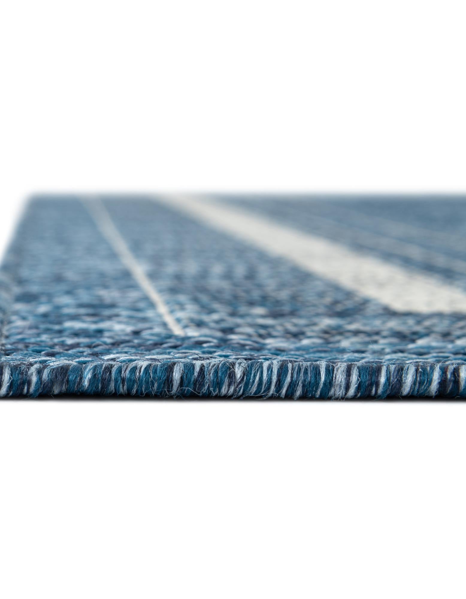 Terrace Fringe Collection Area Rug - Veranda (Blue)