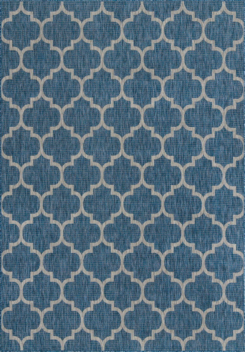 Garden Lattice Oasis Collection Area Rug - Arbor (Navy Blue) Rectangle Navy Blue  lifestyle 2