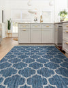 Garden Lattice Oasis Collection Area Rug - Arbor (Navy Blue) Rectangle Navy Blue  lifestyle 5