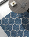 Garden Lattice Oasis Collection Area Rug - Arbor (Navy Blue) Rectangle Navy Blue  lifestyle 15