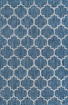 Garden Lattice Oasis Collection Area Rug - Arbor (Navy Blue) Rectangle Navy Blue Main