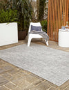 Patio Perfection Collection Area Rug - Veranda (Light Gray) Rectangle Light Gray  lifestyle 3