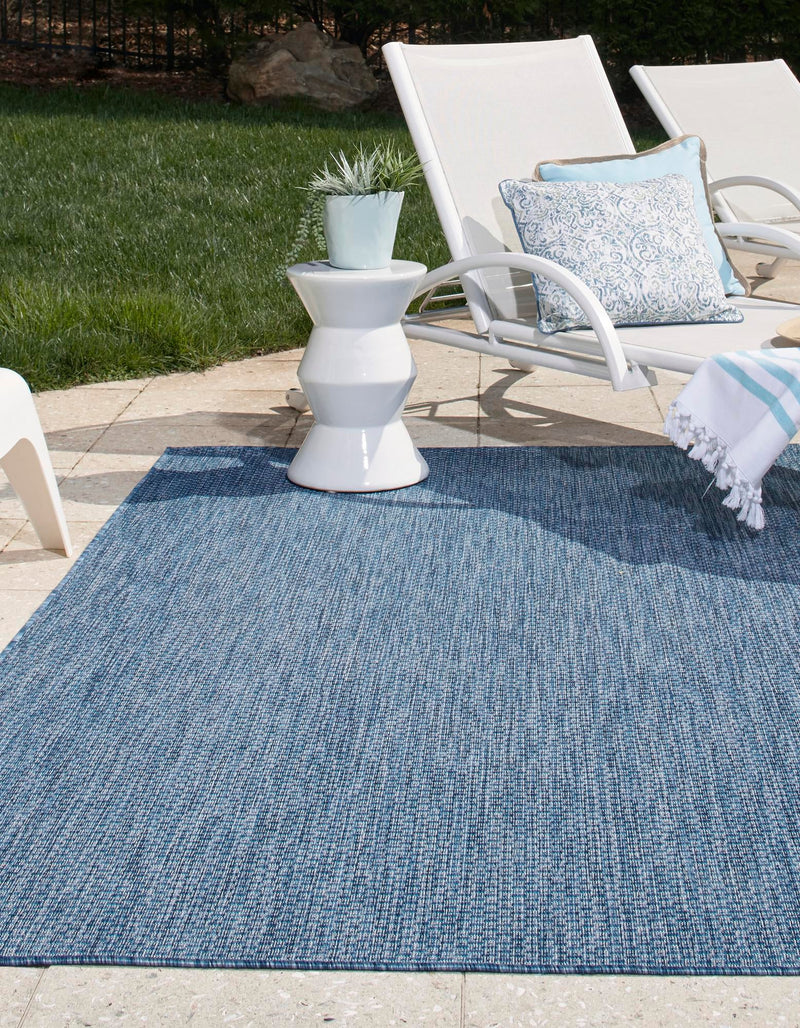 Patio Perfection Collection Area Rug - Veranda (Blue) Rectangle Blue  lifestyle 4