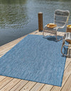 Patio Perfection Collection Area Rug - Veranda (Blue) Rectangle Blue  lifestyle 5