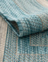 Terrace Fringe Collection Area Rug - Veranda (Aquamarine)