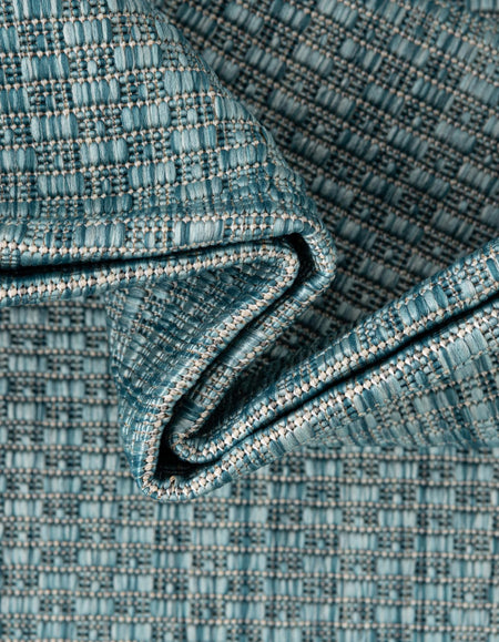 Terrace Fringe Collection Area Rug - Veranda (Aquamarine)