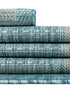 Terrace Fringe Collection Area Rug - Veranda (Aquamarine)