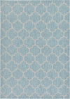 Garden Lattice Oasis Collection Area Rug - Arbor (Aquamarine) Rectangle Aquamarine Main