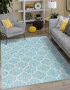 Garden Lattice Oasis Collection Area Rug - Arbor (Aquamarine) Rectangle Aquamarine  lifestyle 16