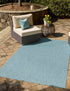 Seaside Serenity Collection Area Rug - Veranda (Aquamarine)