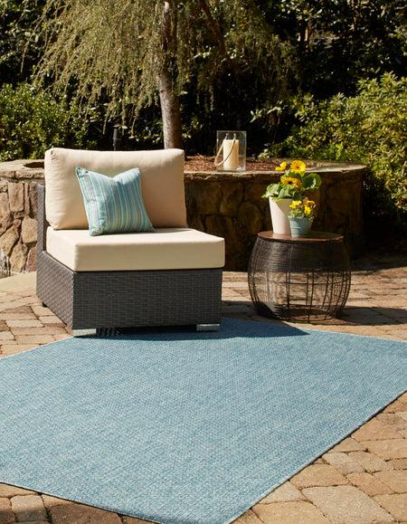 Seaside Serenity Collection Area Rug - Veranda (Aquamarine)