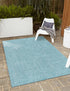 Seaside Serenity Collection Area Rug - Veranda (Aquamarine)