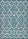 Garden Lattice Oasis Collection Area Rug - Arbor (Teal) Rectangle Teal Main