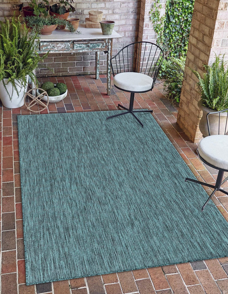 Patio Perfection Collection Area Rug - Veranda (Teal) Rectangle Teal  lifestyle 15