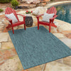 Patio Perfection Collection Area Rug - Veranda (Teal) Rectangle Teal  lifestyle 39