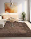 Horizon Collection Area Rug -  Apex (Brown) Square Brown  lifestyle 58