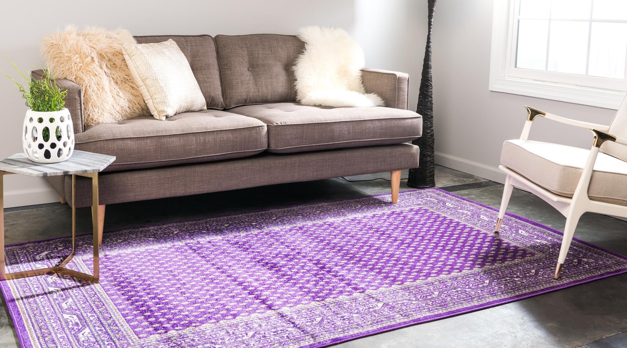 Soho Elegance Collection Area Rug -  Mercer (Violet)